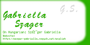 gabriella szager business card